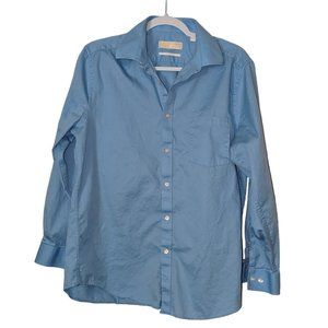 Men's Michael Kors classic button down shirt, blue, size L